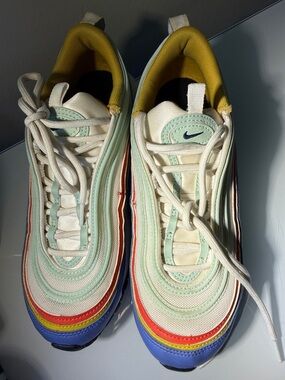 Nike Air Max 97 Sneakers - Blue, Yellow, Red, Mint, Cream